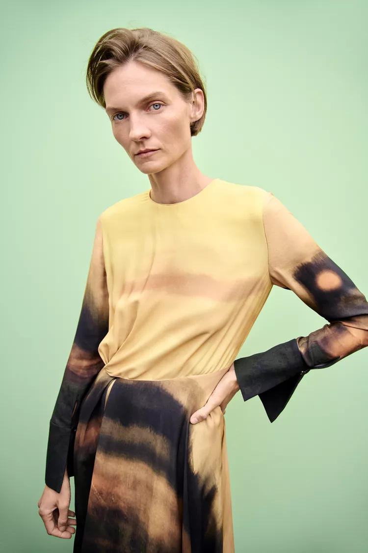 VESTIDO MIDI ESTAMPADO ZW COLLECTION